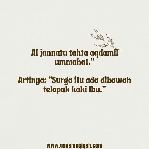 surga di telapak kaki ibu